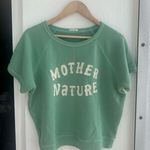 Mother Nature Green Cropped Sweatshirt